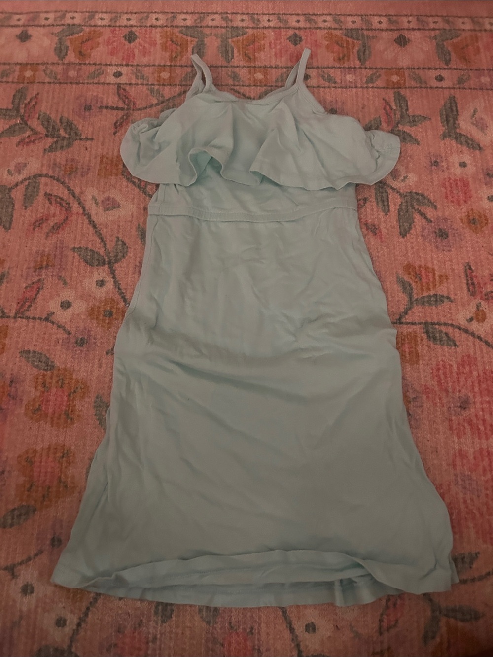 Old Navy Light Aqua Ruffle-Front Sling Dress